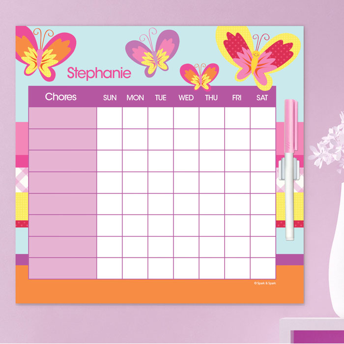 Smiley Butterfly Chore Chart