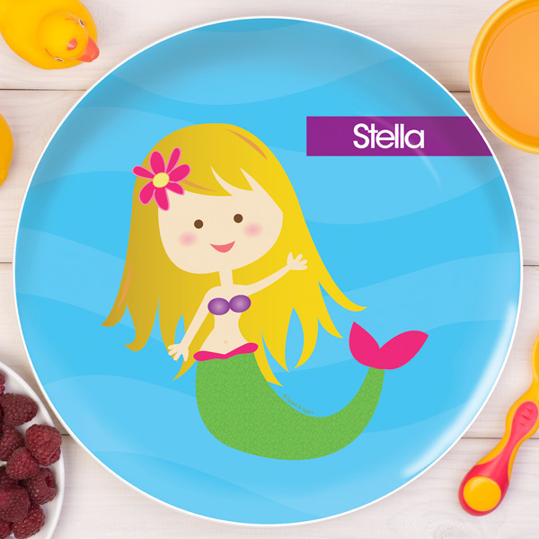 Cute Mermaid Kids Plates