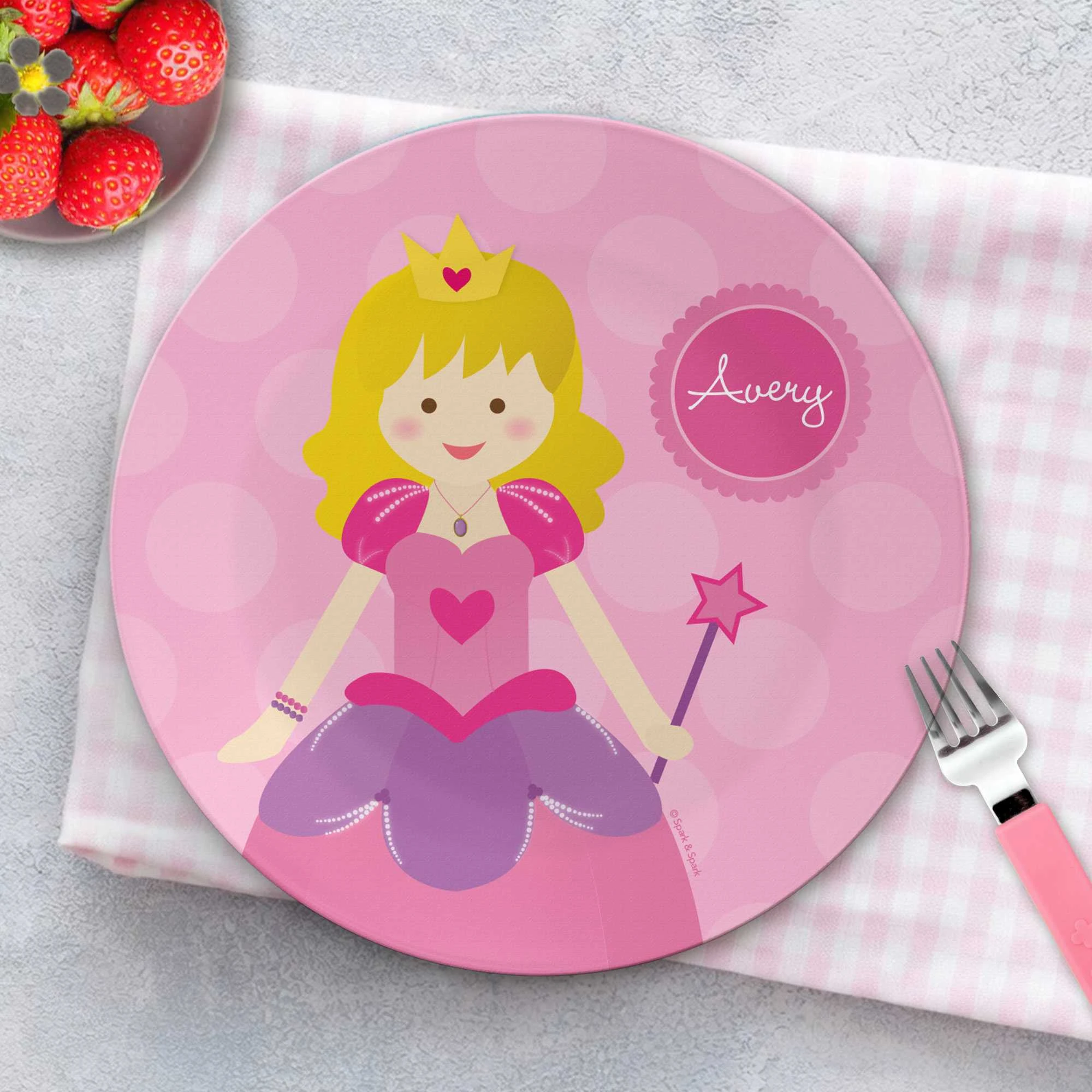 Cute Princess Custom Plate for Girls