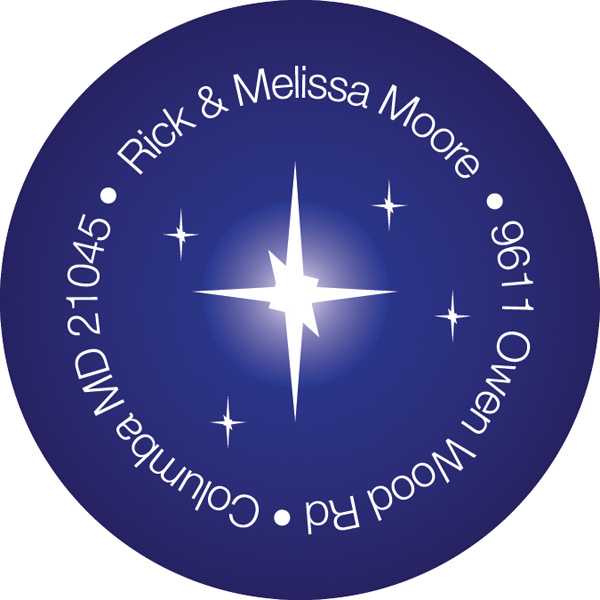 Wiseman Journey Christmas Address Labels