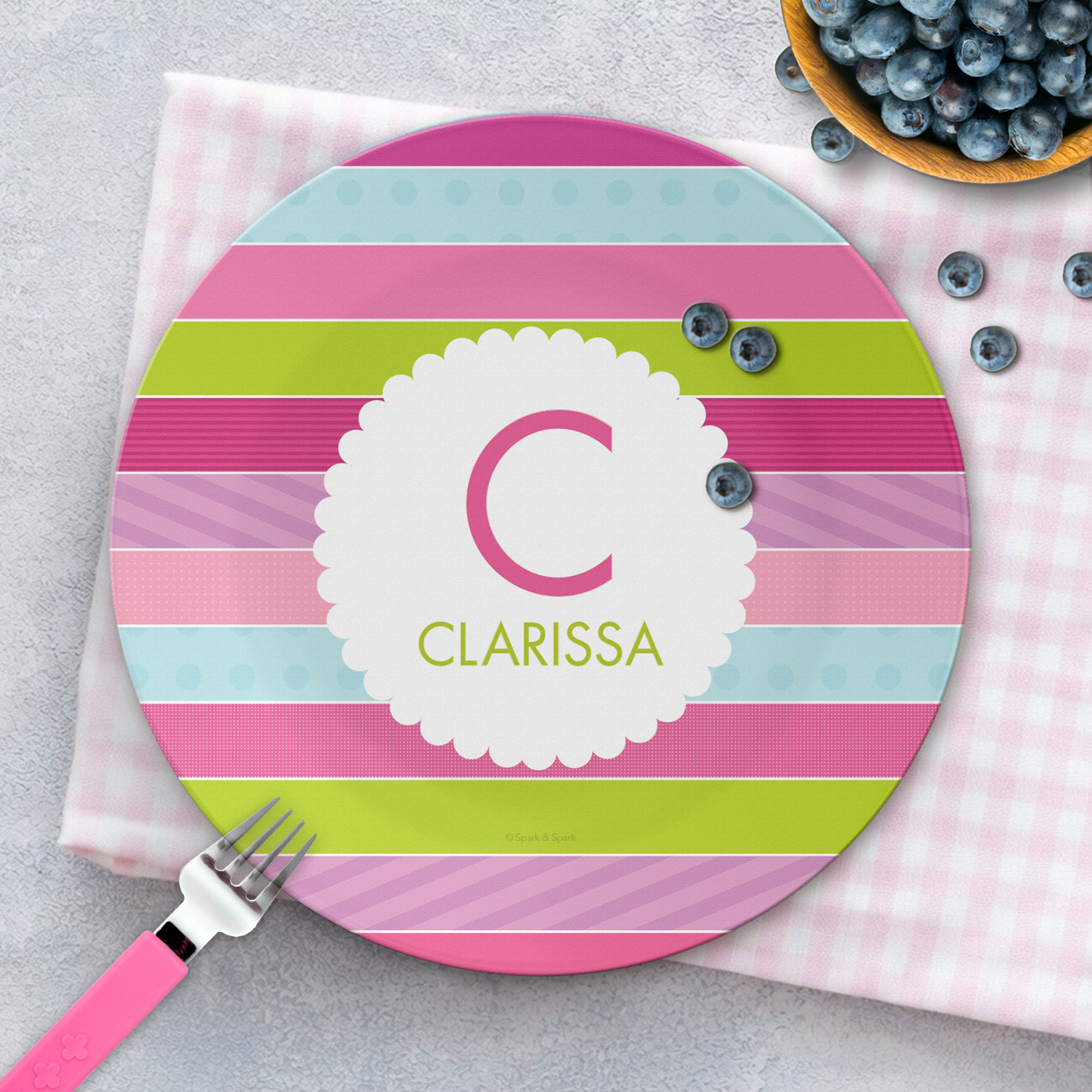 Pastel Stripes Kids Plates