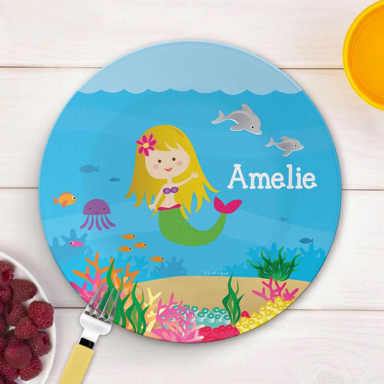 Sweet Mermaid Custom Plate for Girls