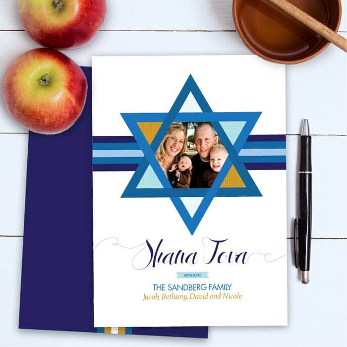 Shana Tova Star Jewish New Year Card