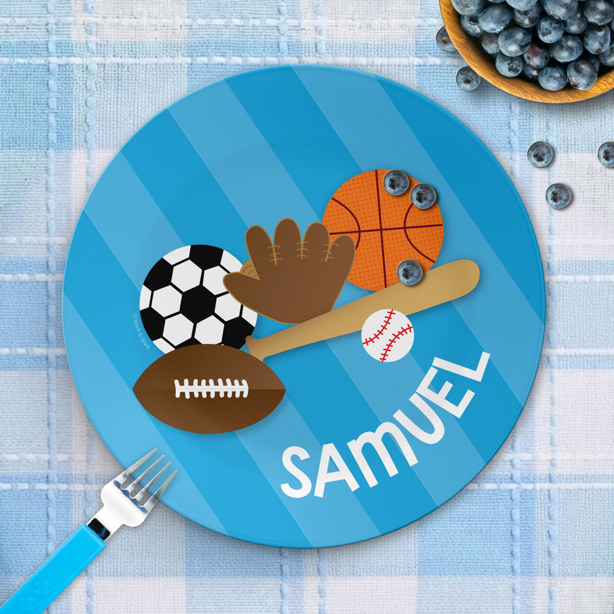 Sports Fan Kids Plate