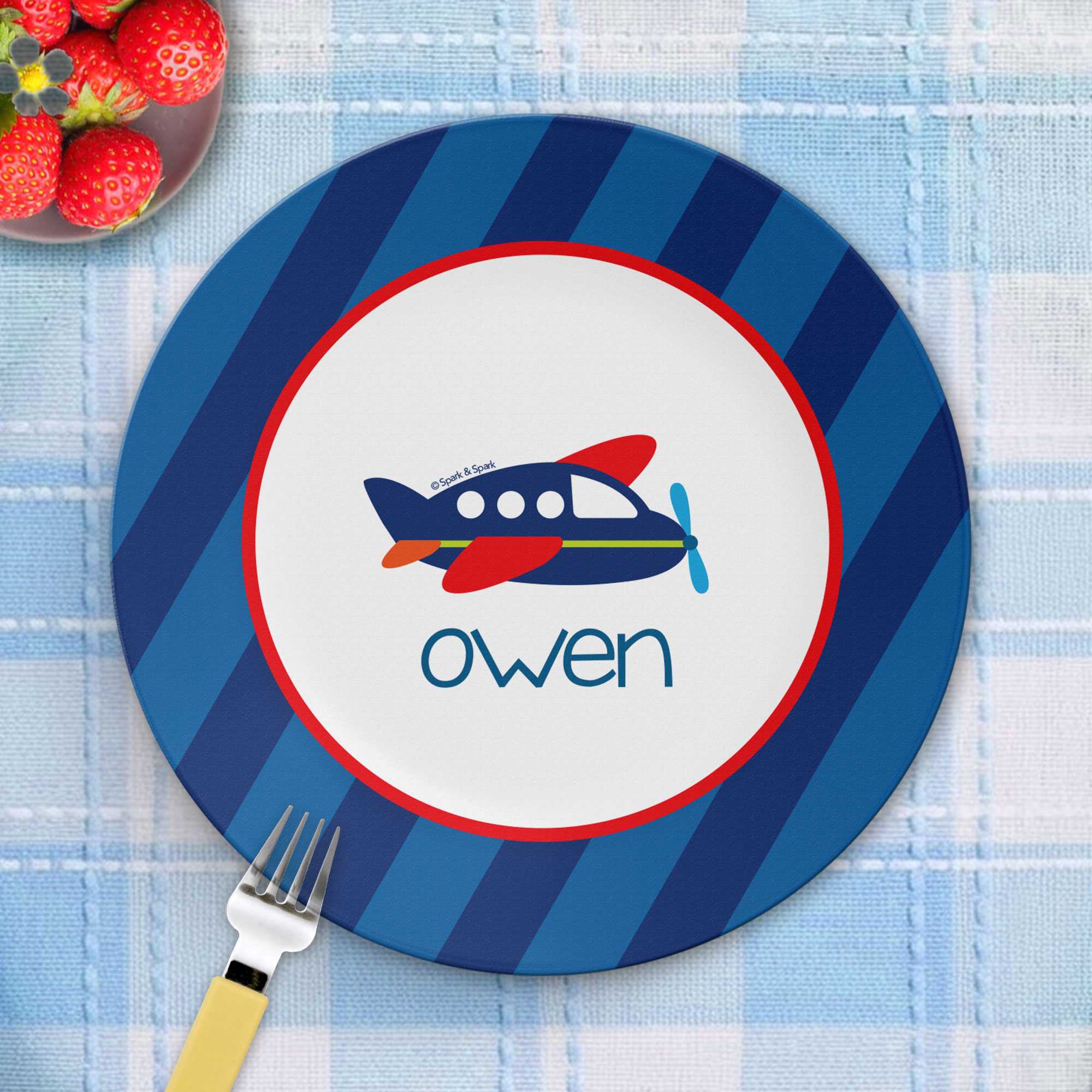 Airplane Ride Kids Plate