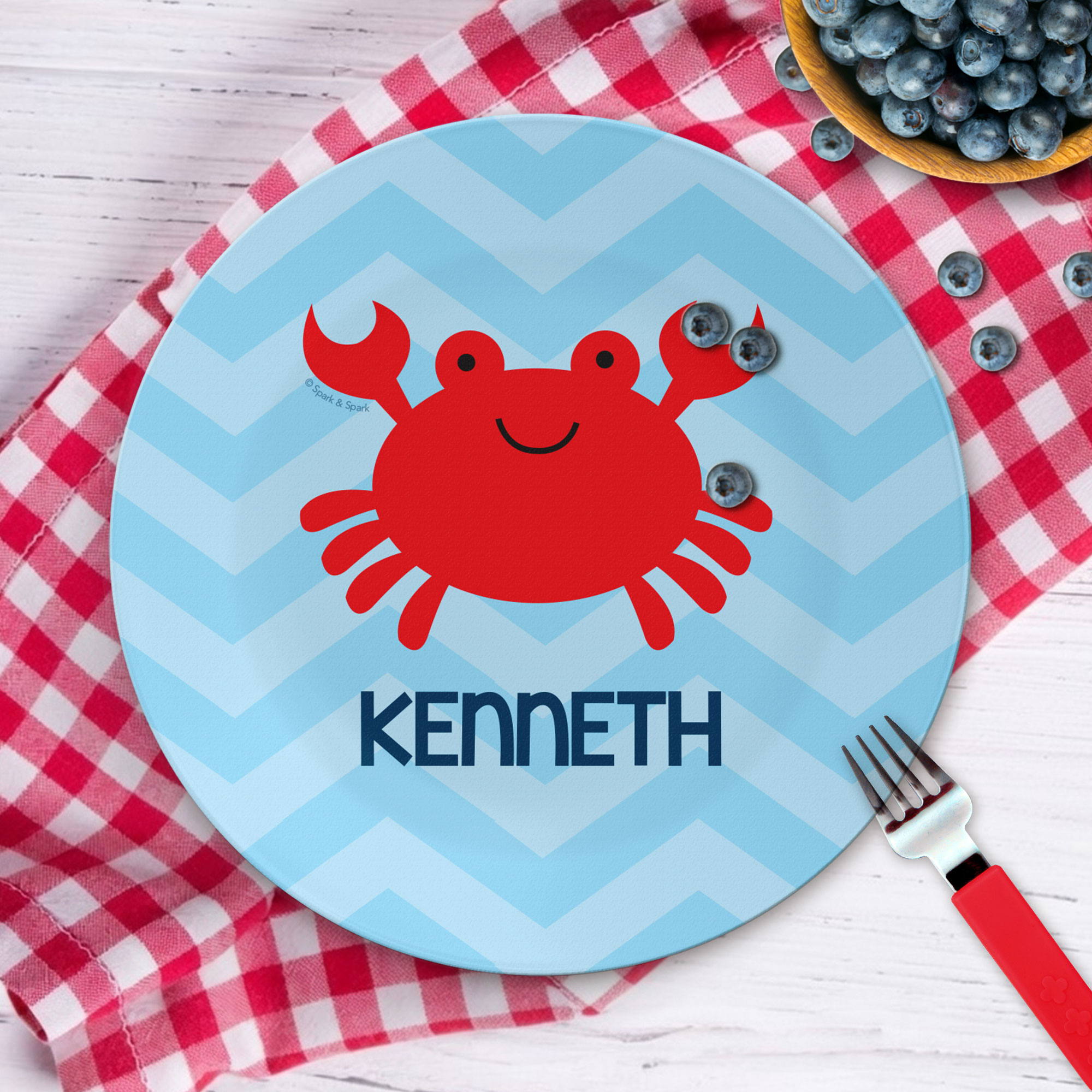 Happy Crab Kids Plate