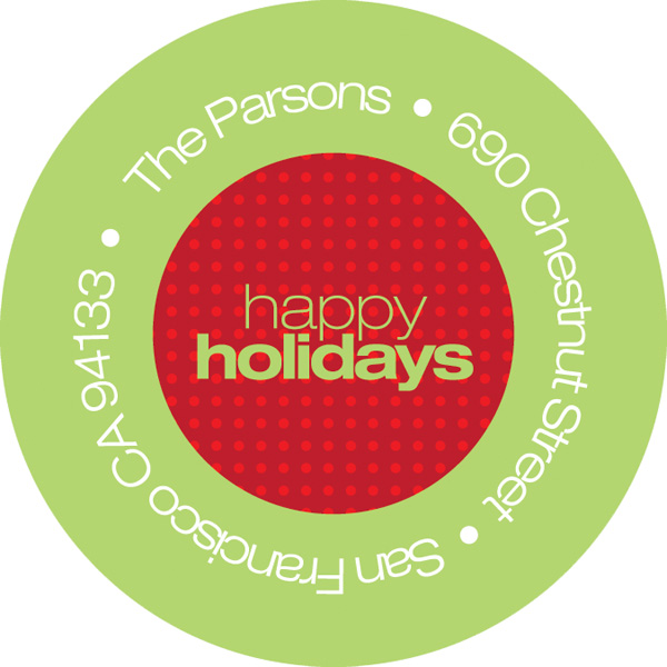 Xmas Loops Christmas Address Labels