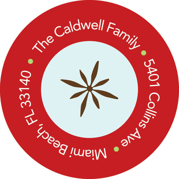 Color Stripes Christmas Address Labels