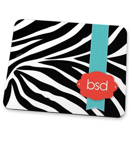 Black & Orange Zebralicious Mouse Pad