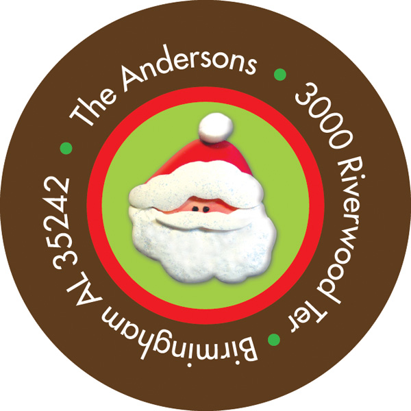 Hohoho Santa Chocolate Christmas Address Labels