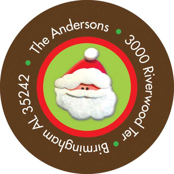 Hohoho Santa Chocolate Christmas Address Labels