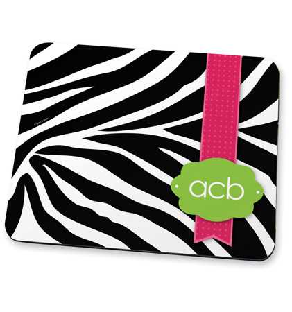 Black & Green Zebralicious Mouse Pad