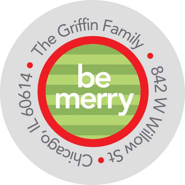 Joyful Wreath Christmas Address Labels