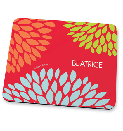 Red pom pom flowers Mouse Pad