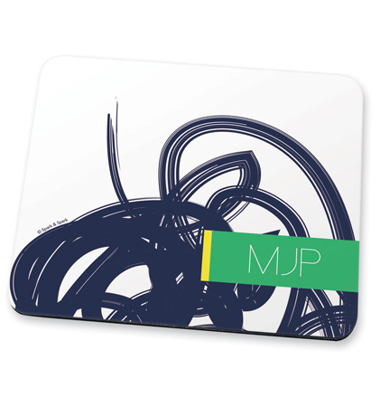 Blue urban graffiti Mouse Pad