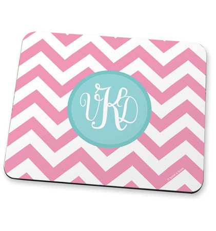 Classic pink chevron Mouse Pad