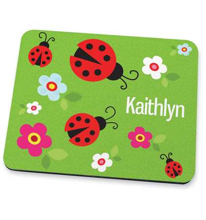 Curious Lady Bug Mouse Pad