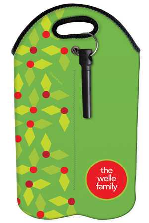 Modern Poinsettia Leaves Wine Tote