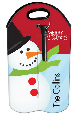 Funny Snowman Wine Tote