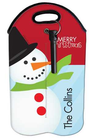 Funny Snowman Wine Tote