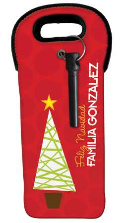 Xmas Modern Tree Wine Tote