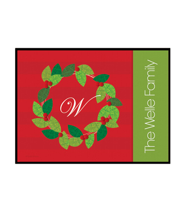 Elegant Wreath Doormat