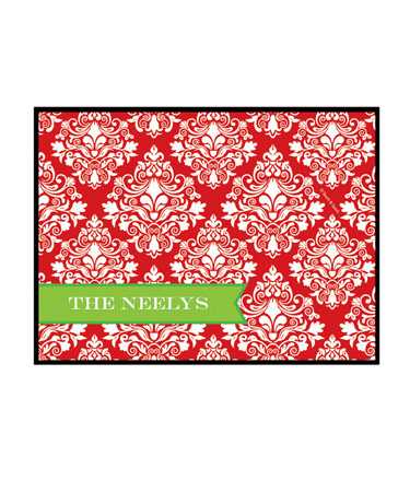 Red Damask Wonder Doormat