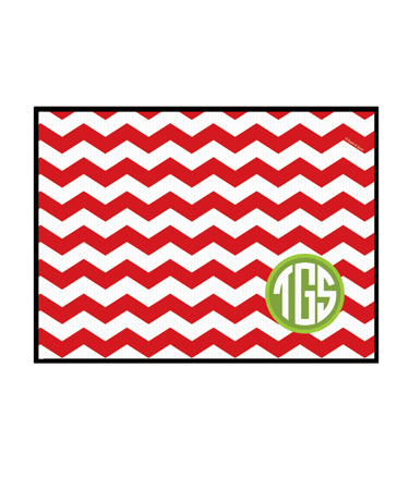 Chevron Initials Doormat