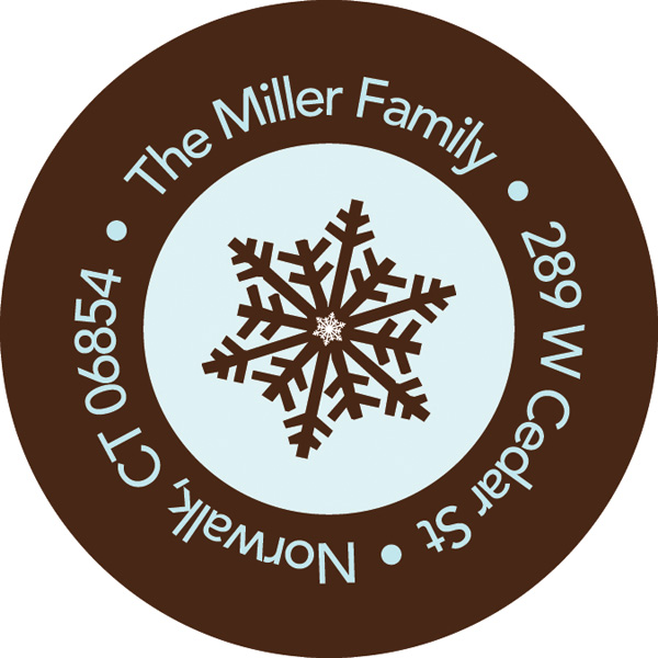 Snowflake Window Christmas Address Labels