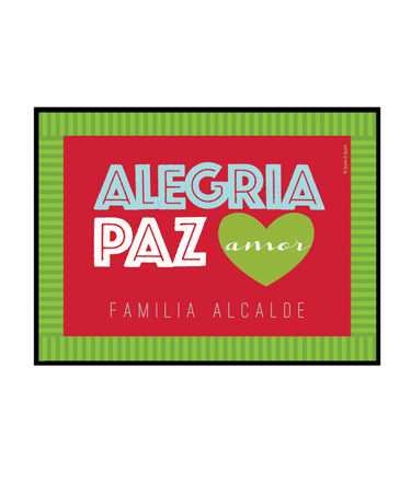 Alegria, Paz y Amor Doormat