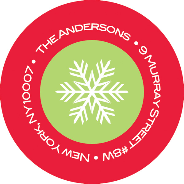 Snowflake Wallpaper Christmas Address Labels
