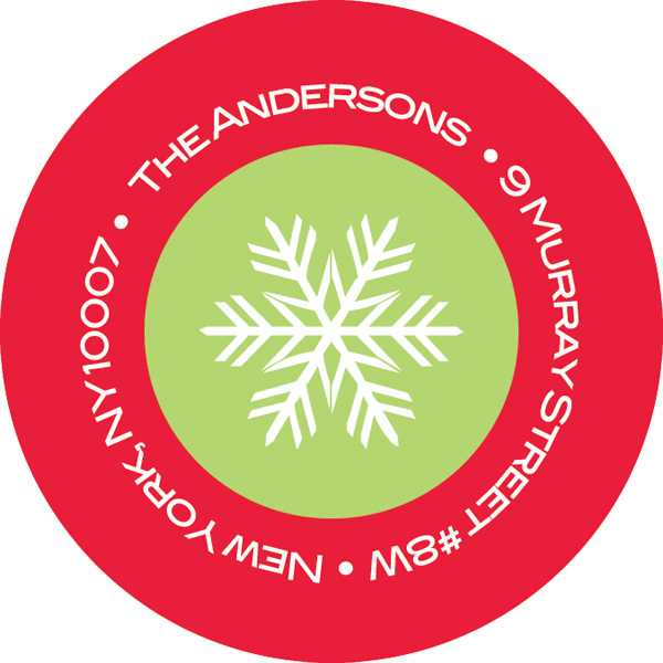Snowflake Wallpaper Christmas Address Labels