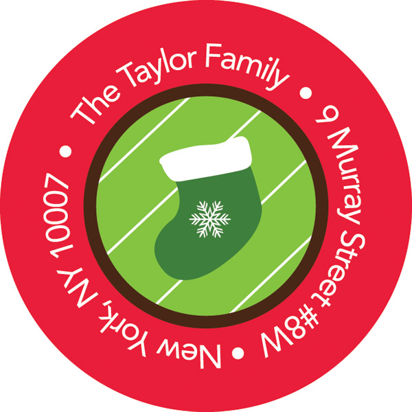 Merry Stockings Christmas Address Labels