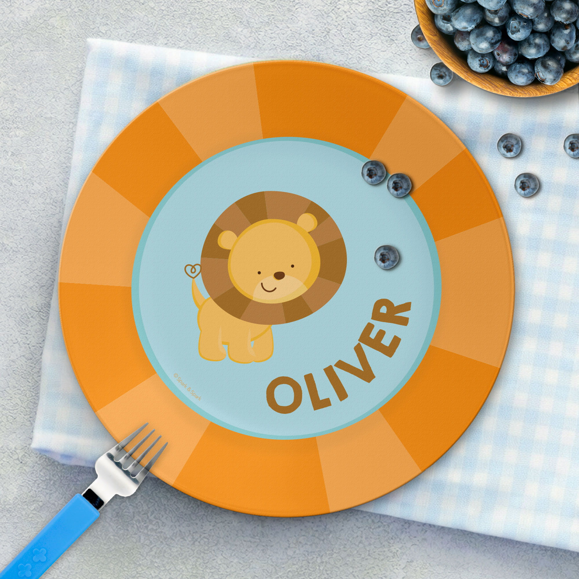Cute Baby Lion Kids Plate