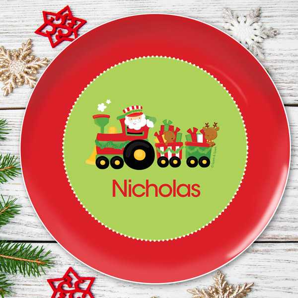My Cute Xmas Train Kids Plate