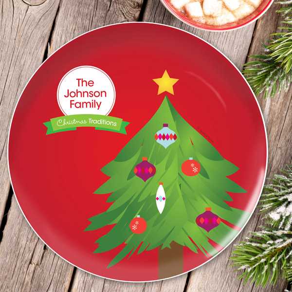 The Christmas Tree Tradition Personalized Christmas plate