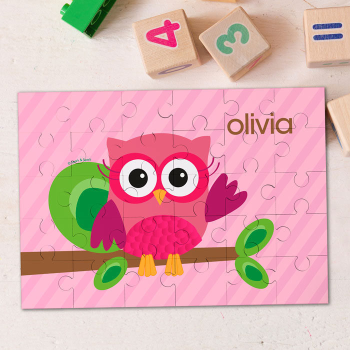 Pink Owl Be Yours Personalized Puzzles