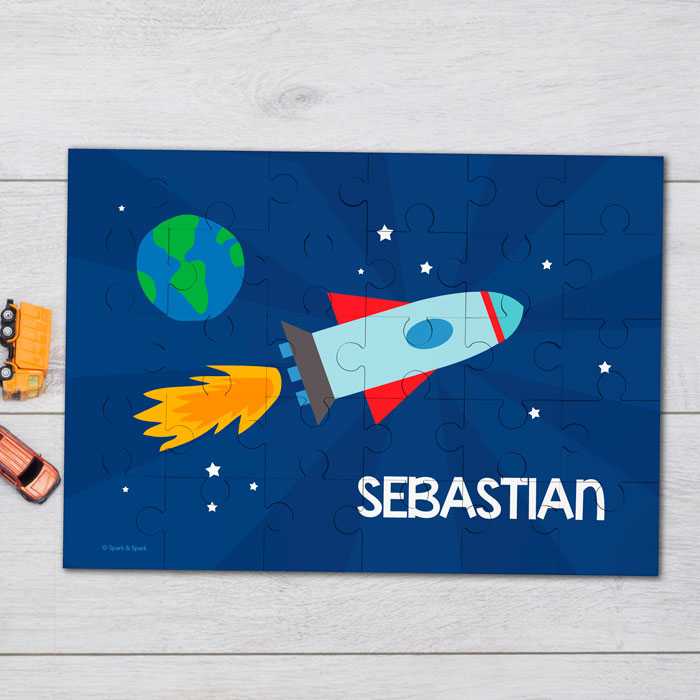 Rocket on the Sky Personalized Puzzles