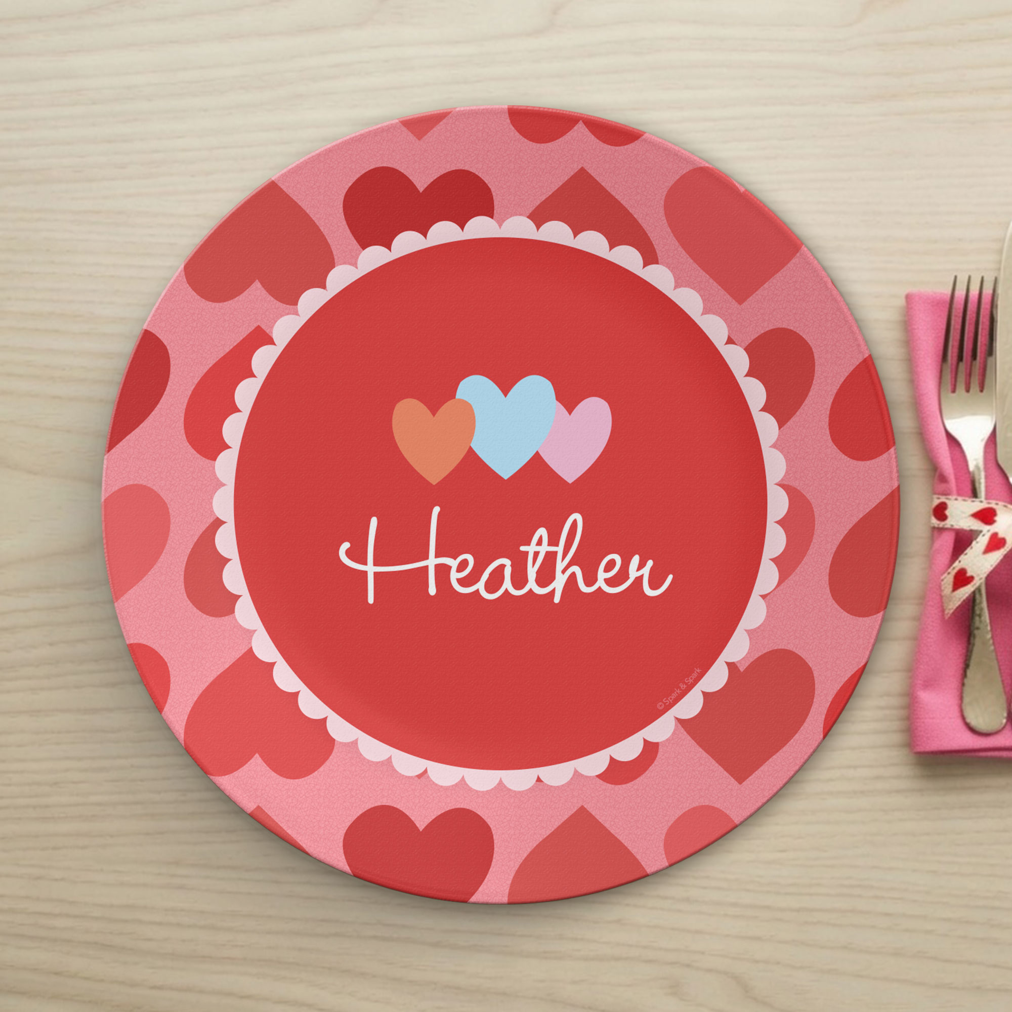 Lovely Hearts Kids Plates