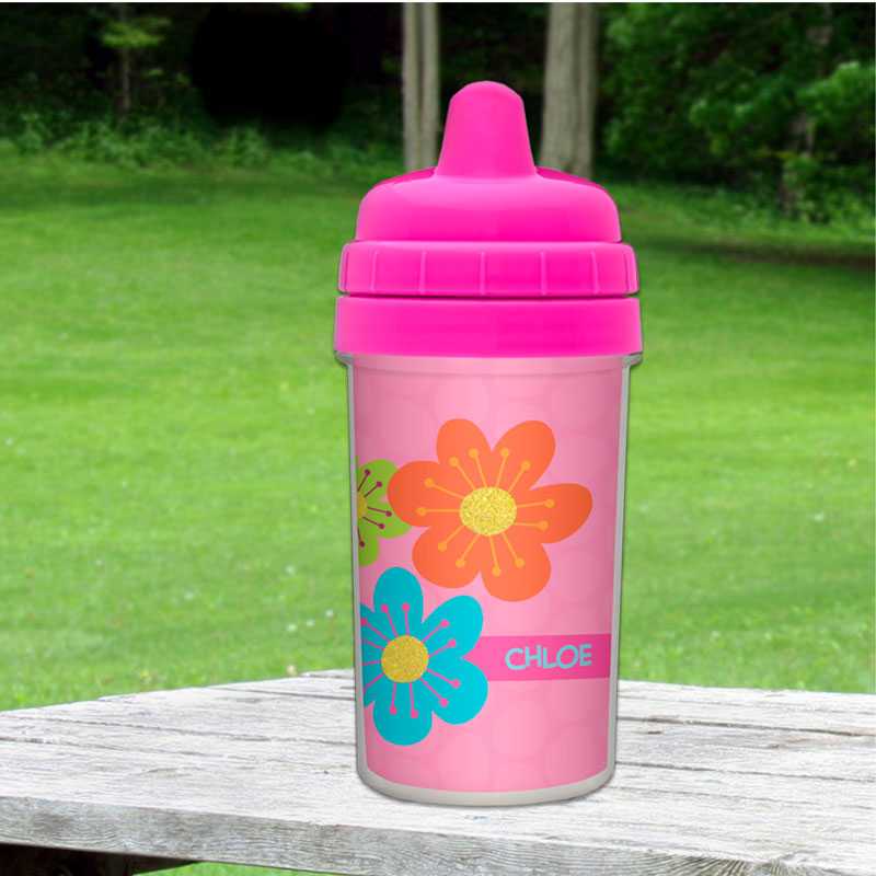 Shiny Bold Flowers Sippy Cup