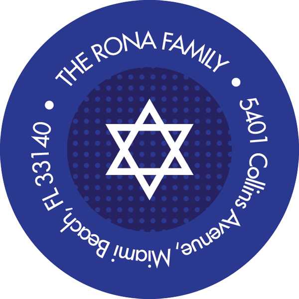 Hanukkah Star Address Label