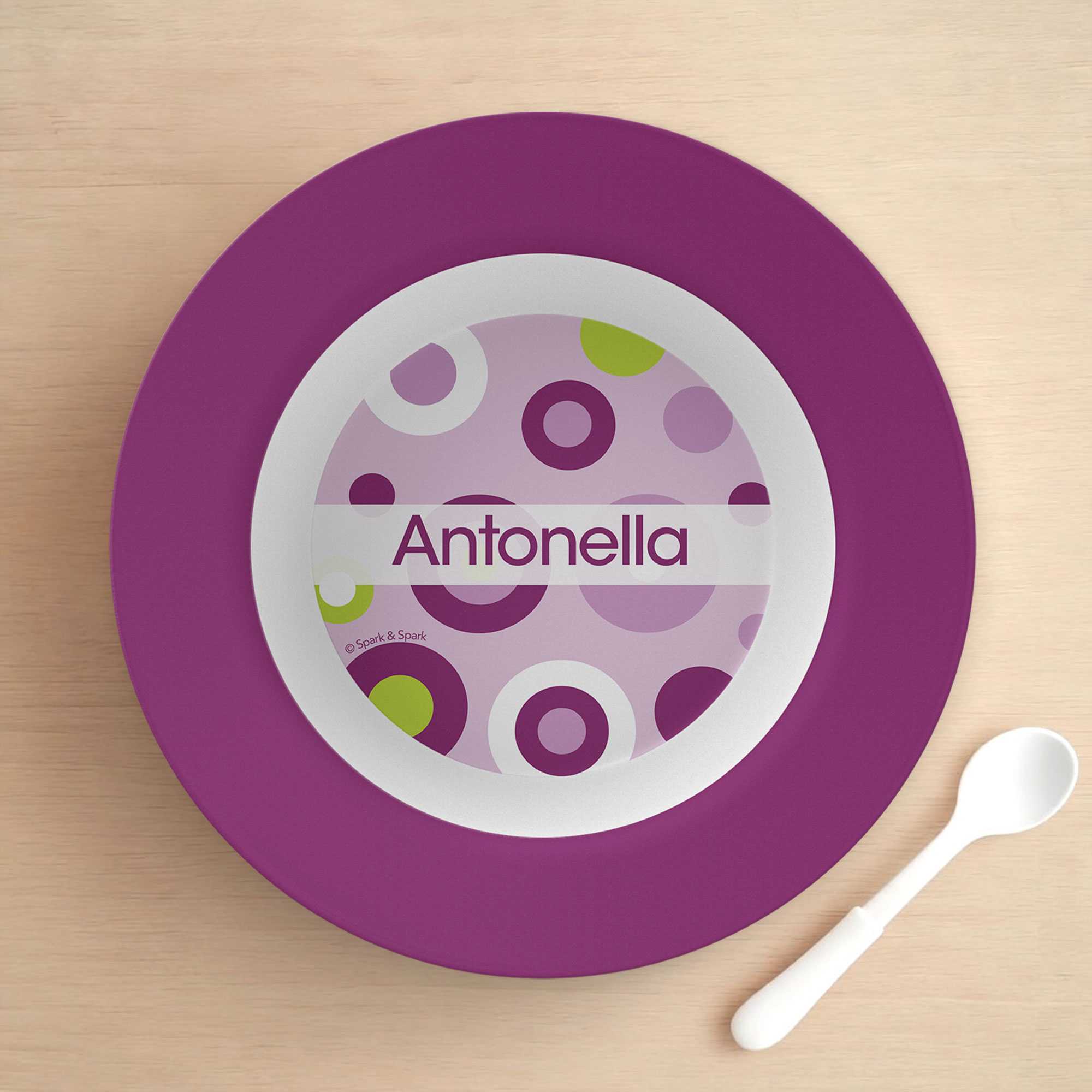 Circles and Circles Purple Kids Bowl