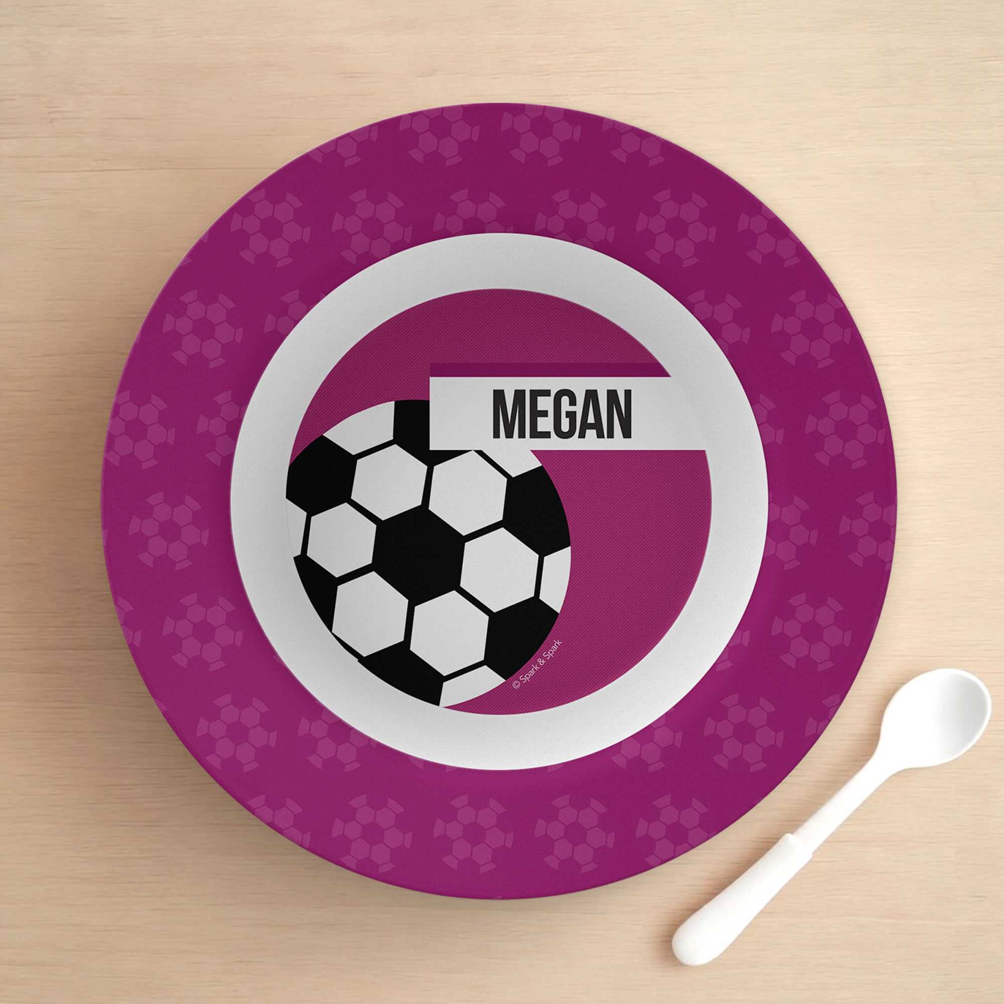 Girl Soccer Fan Purple Kids Bowl