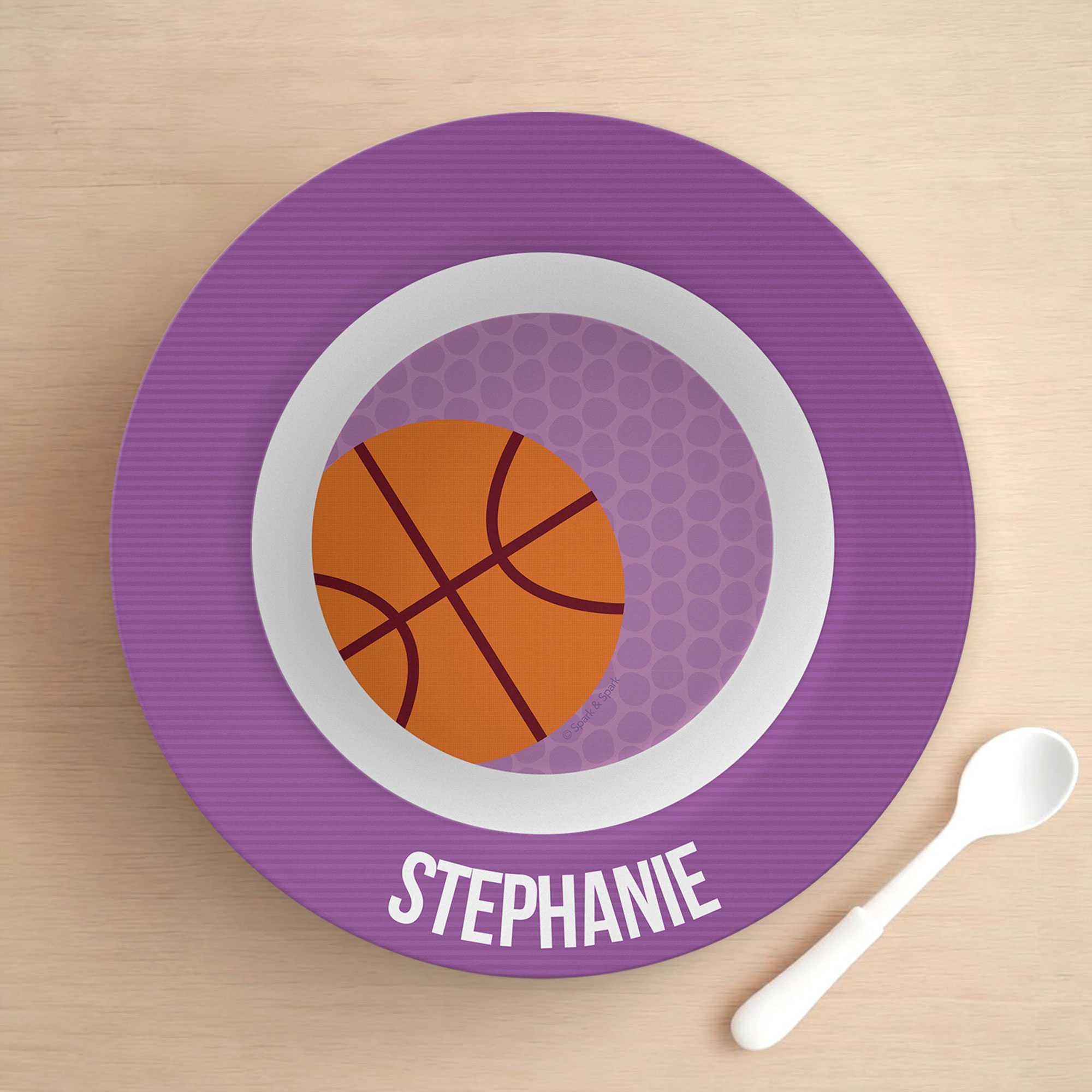 Basketball Fan Girl Circles Kids Bowl