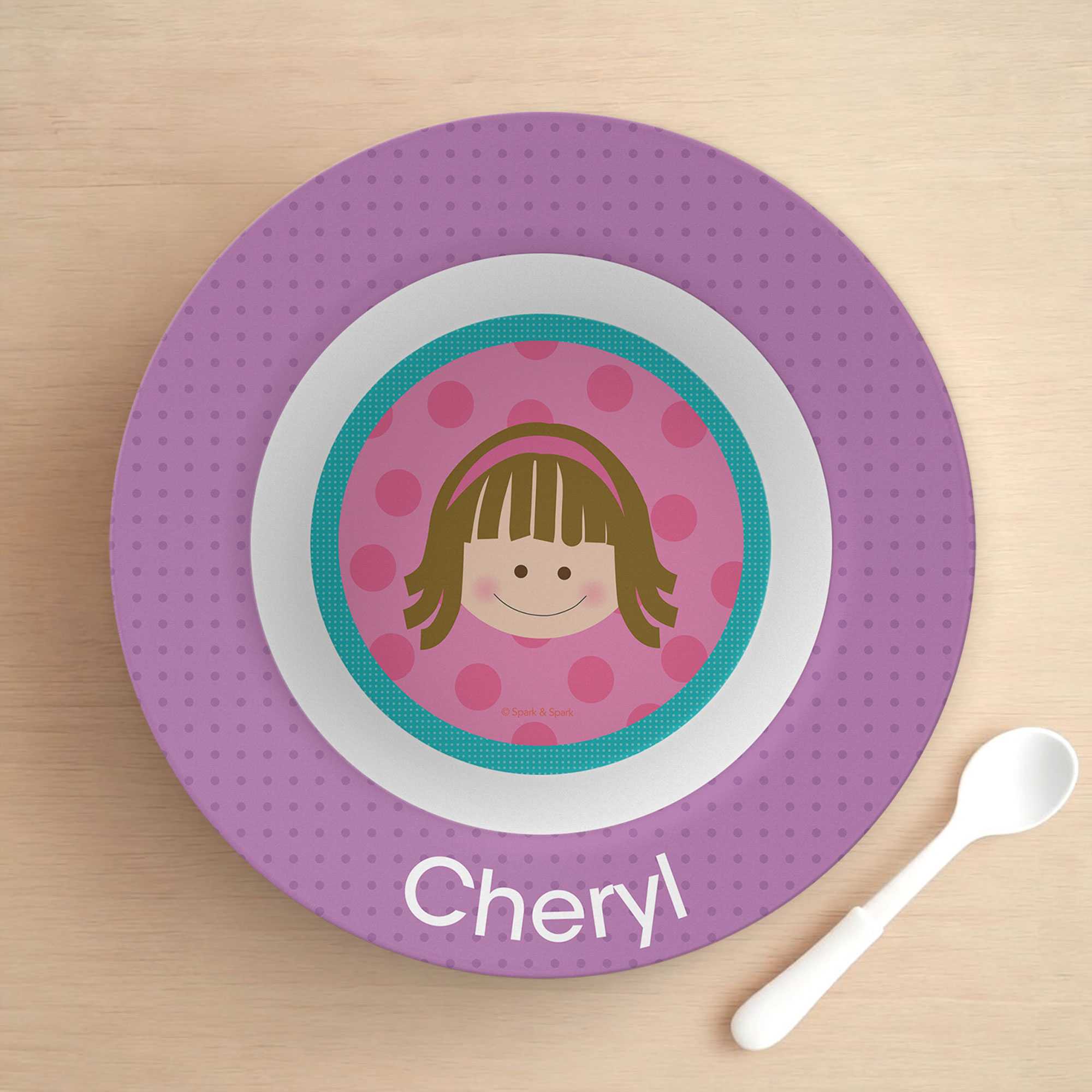 Just Like Me Girl Pink Kids Bowl