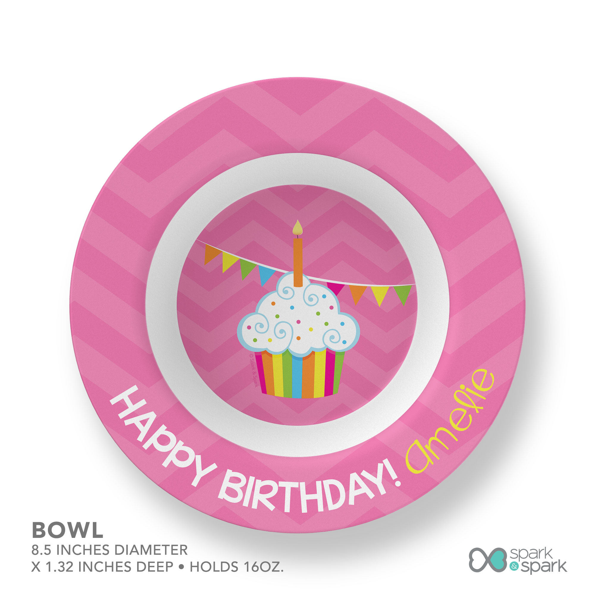 Happy Bday Girl Kids Bowl