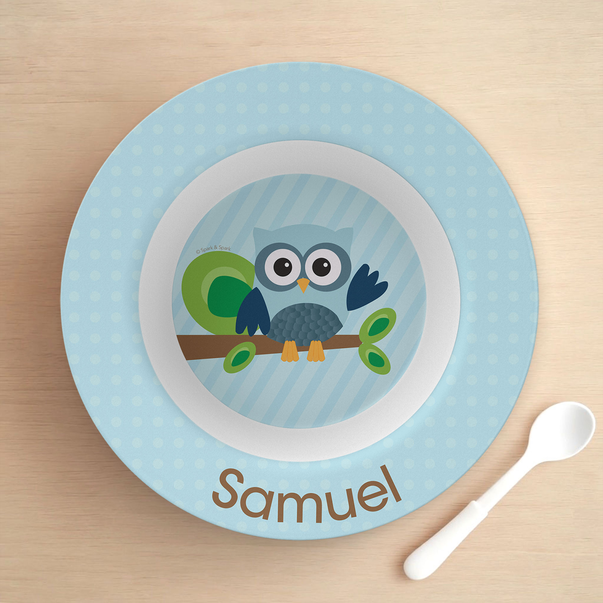 Owl Be Yours Blue Kids Bowl