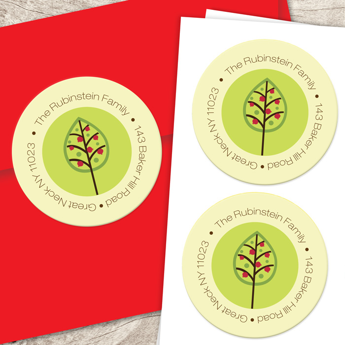 Pomegranate branches label