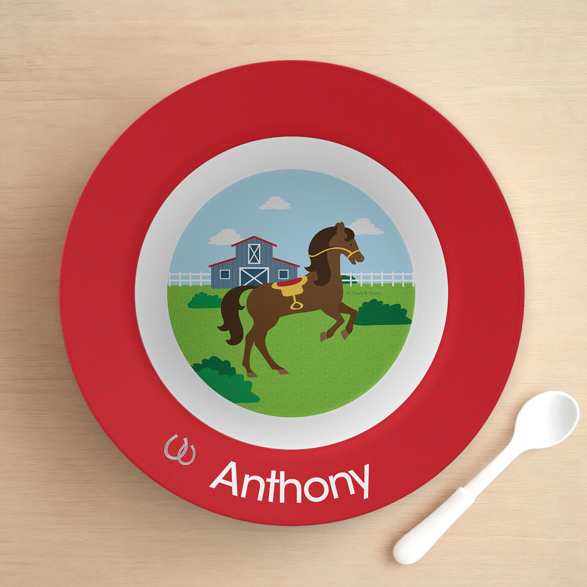Cute Race Horse Kids Bowl