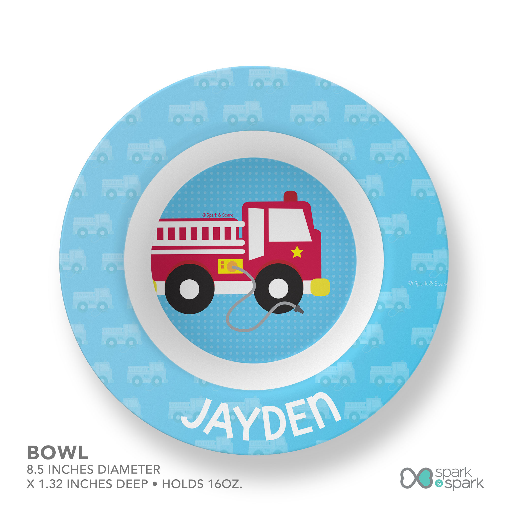 Cool Fire Truck Kids Bowl